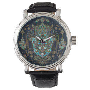 Montre Main de Hamsa - Main de Fatima Blue Gemstones