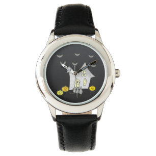 Montre Maison d'Halloween, Chats noirs, Chats, Chauves-so