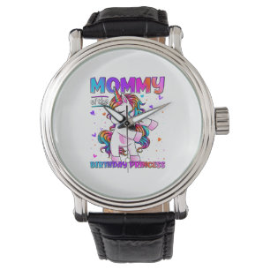 Montre Maman de la fille de la princesse d'anniversaire q