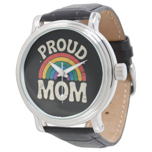 Montre Maman fière LGBTQ Fierté gay Fête des mères arc-en
