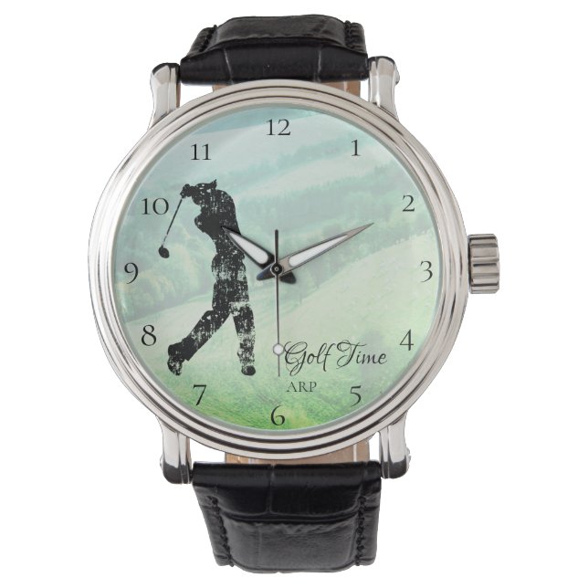 Montre *~* Man Golf Golf Course Rolling Hills Golfer (devant)