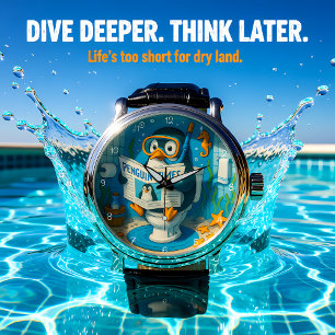 Montre Manchette de pingouin sous l'eau