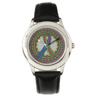 Montre Mandala pour la sensibilisation au cancer du sein 