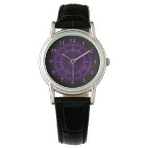 Montre Mandala violet fractal (49) Wristwatch