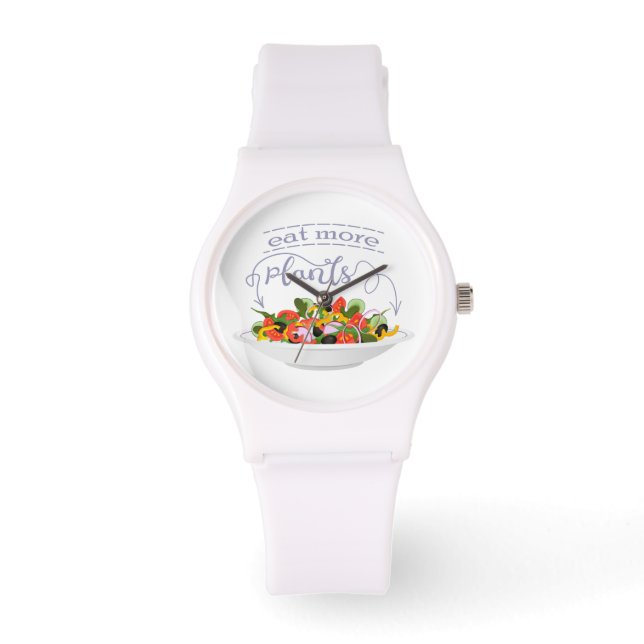 Montre Mangez plus de plantes frais motivation salade let (Recto)