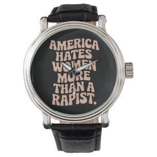 Montre Manifestante féministe anti-Trump anti-MAGA 