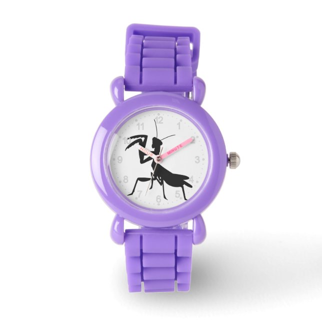 Montre Mantis in silhouette - choose background color (Recto)