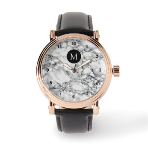 Montre Marbre blanc Watch cadeau avec personnalisé votre 