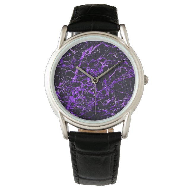Montre Marbre noir et pourpre, (devant)