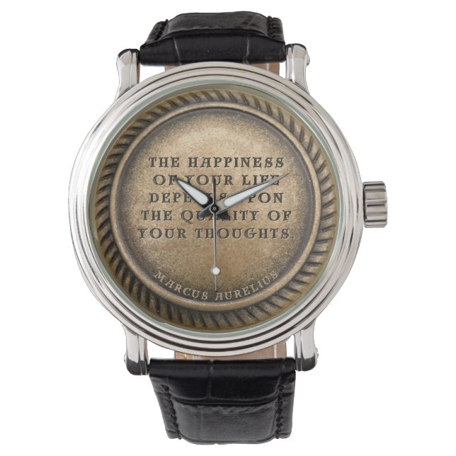 Montre Marcus Aurelius Cite Le Bonheur De Votre Vie (devant)