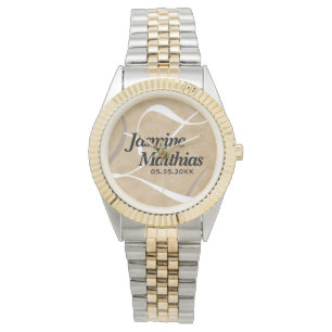 Montre Mariage de Burlap Vintage rustique