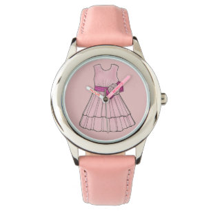 Montre Mariage de Fleur Rose Pageant Party Regarder robe