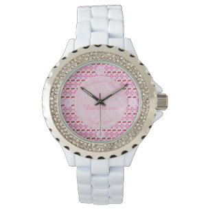 Montre Mariage de printemps rose Cerisier en fleurs et ce