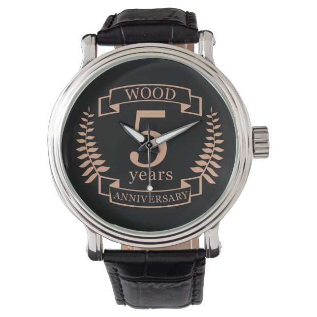 Montre Mariage du bois 5 ans (devant)
