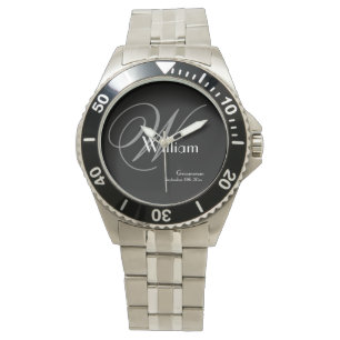 Montre Mariage Groomsman Cadeau Monogramme Cool moderne S