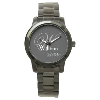 Montre Mariage Père De Mariée Cadeau Monogramme Cool Clas