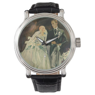 Montre Mariés de mariage Art Déco vintage