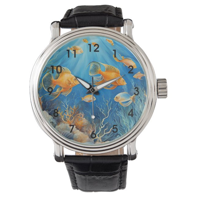 Montre Marine Life with Exotic Fish, (devant)