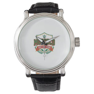 Montre Maroc Football 2026 Football Gras Pays Typographie
