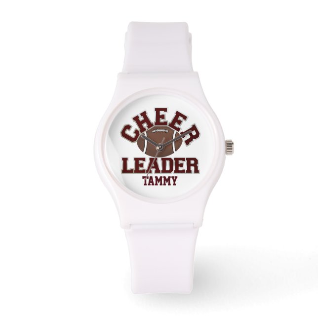 Montre Maroon & White Cheerleader's Custom Watch (Recto)
