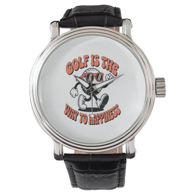 Montre Mascotte de balle de golf joyeuse (devant)