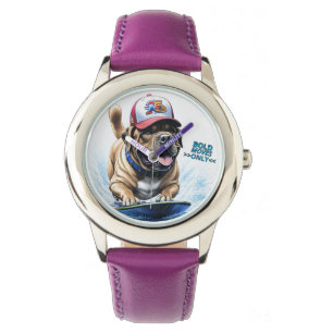 Montre Mastiff Dogue anglais planche de surf vacances