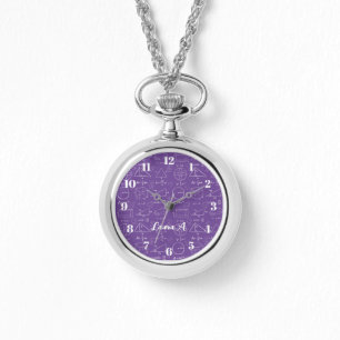Montre Math géométrique Stylish violet