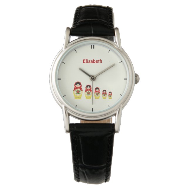 Montre Matryoshka nom de la poupée de nidification russe (devant)