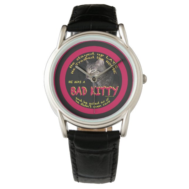 Montre Mauvais Kitty surveillance électronique (devant)