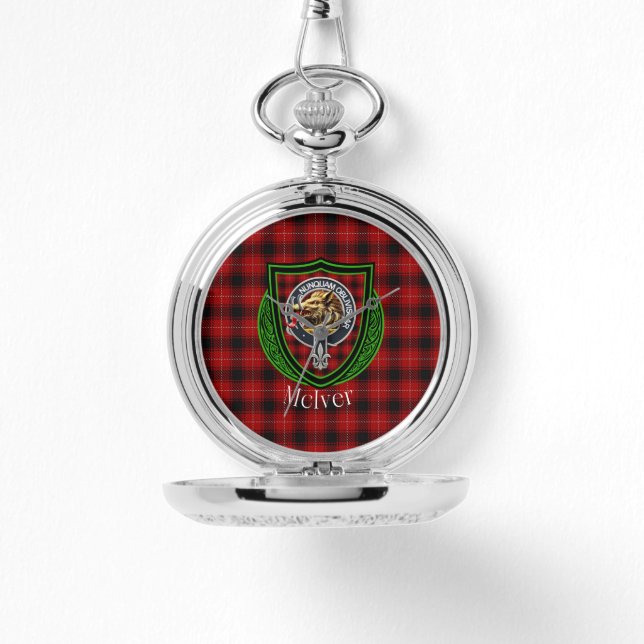 Montre McIver Scottish Clan Tartan & Crest (Recto)