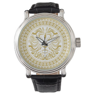 Montre Médaillon Lion Or Blanc