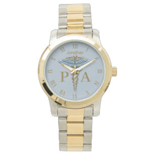 Montre Médicale Bleu clair Caduceus PA Médecin Assistant