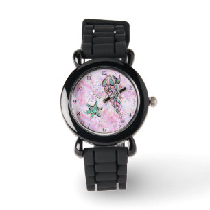 Montre Méduses de poissons d'étoile de plage de mer
