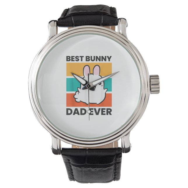 Montre Meilleur Bunny Papa Jamais Lapin mignon lapin lapi (devant)