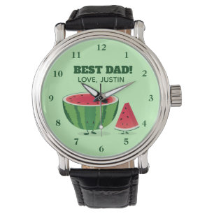 Montre Meilleur papa Amour Nom Watermelon Fruit Carton