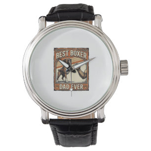 Montre Meilleur Papa Boxer de Tous les Temps Vintage Papa