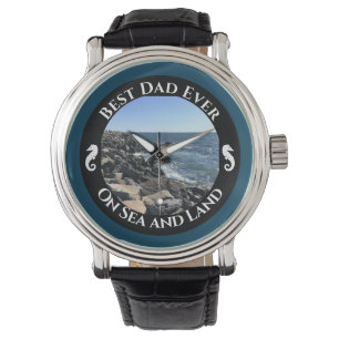 Montre Meilleur Papa Jamais Bleu Océan Atlantique Rocky S