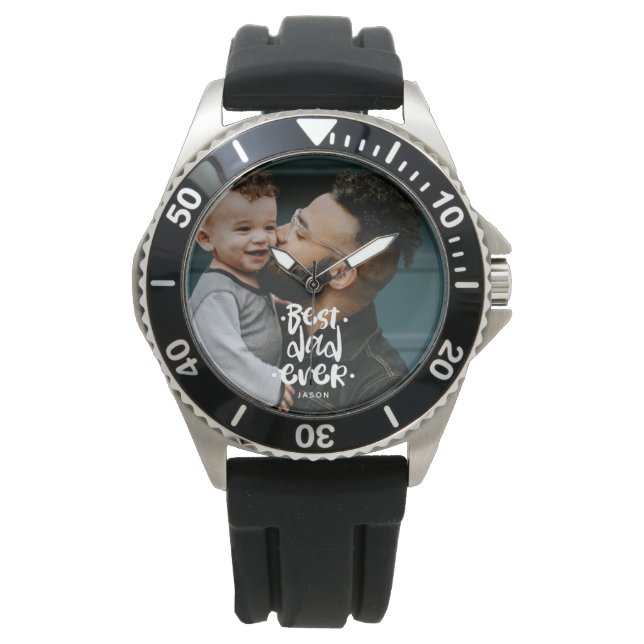 Montre Meilleur papa jamais personnalisé Fête des pères p (devant)