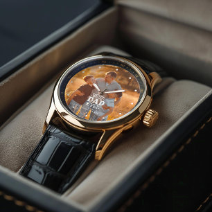Montre "Meilleur Papa Jamais" Regarder photo personnalisé
