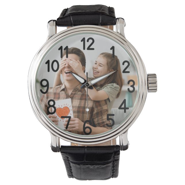 Montre Meilleur papa jamais typographie Fête des Pères Ph (devant)