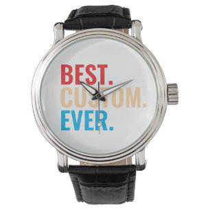 Montre Meilleur texte vintage rétro Customisé personnalis