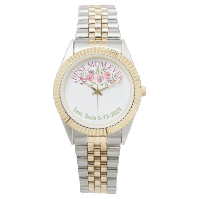 Montre Meilleure maman personnalisée (devant)