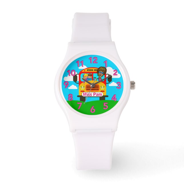 Montre Meilleurs cadeaux de conducteur d'autobus à des mo (Recto)