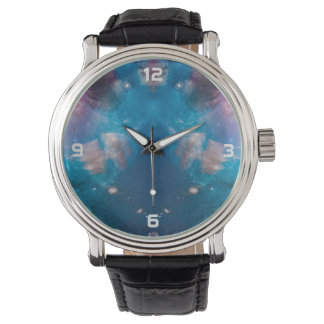 Montre Mélanger les galaxies bleu marine, étoile avec océ