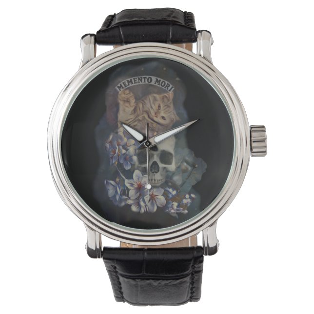 Montre Memento mori cat (devant)