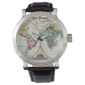 Montre Men's Missonary World Map  Watch