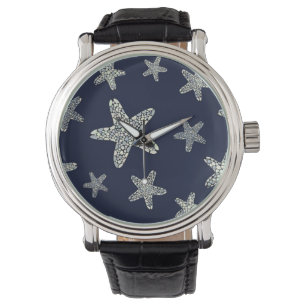 Montre Mer de motif d'étoiles de mer