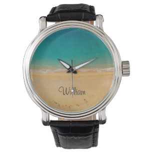 Montre Mer personnalisée élégante de plage
