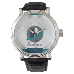Montre Merci & Logo blanc