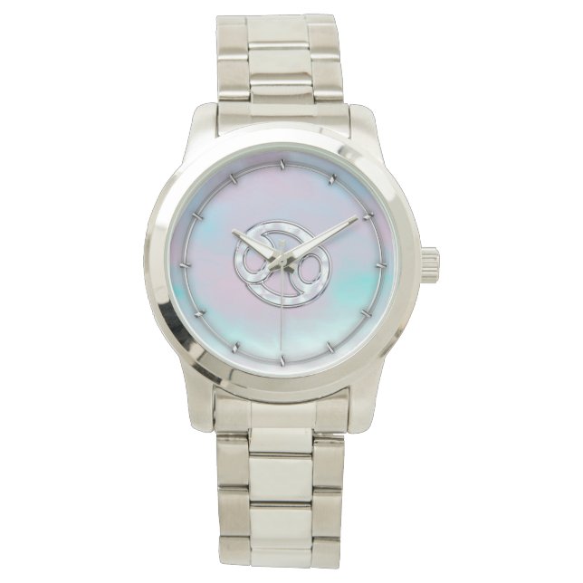 Montre Mère du cancer du perle Symbole zodiaque Décor (devant)